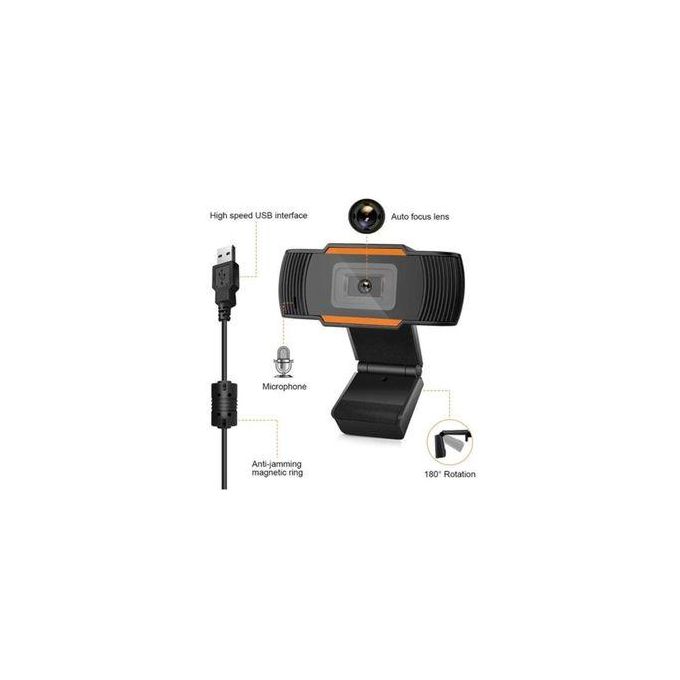 720P HD High-definition Quality Webcam With Built-In Noise-Reducing Mic- Black