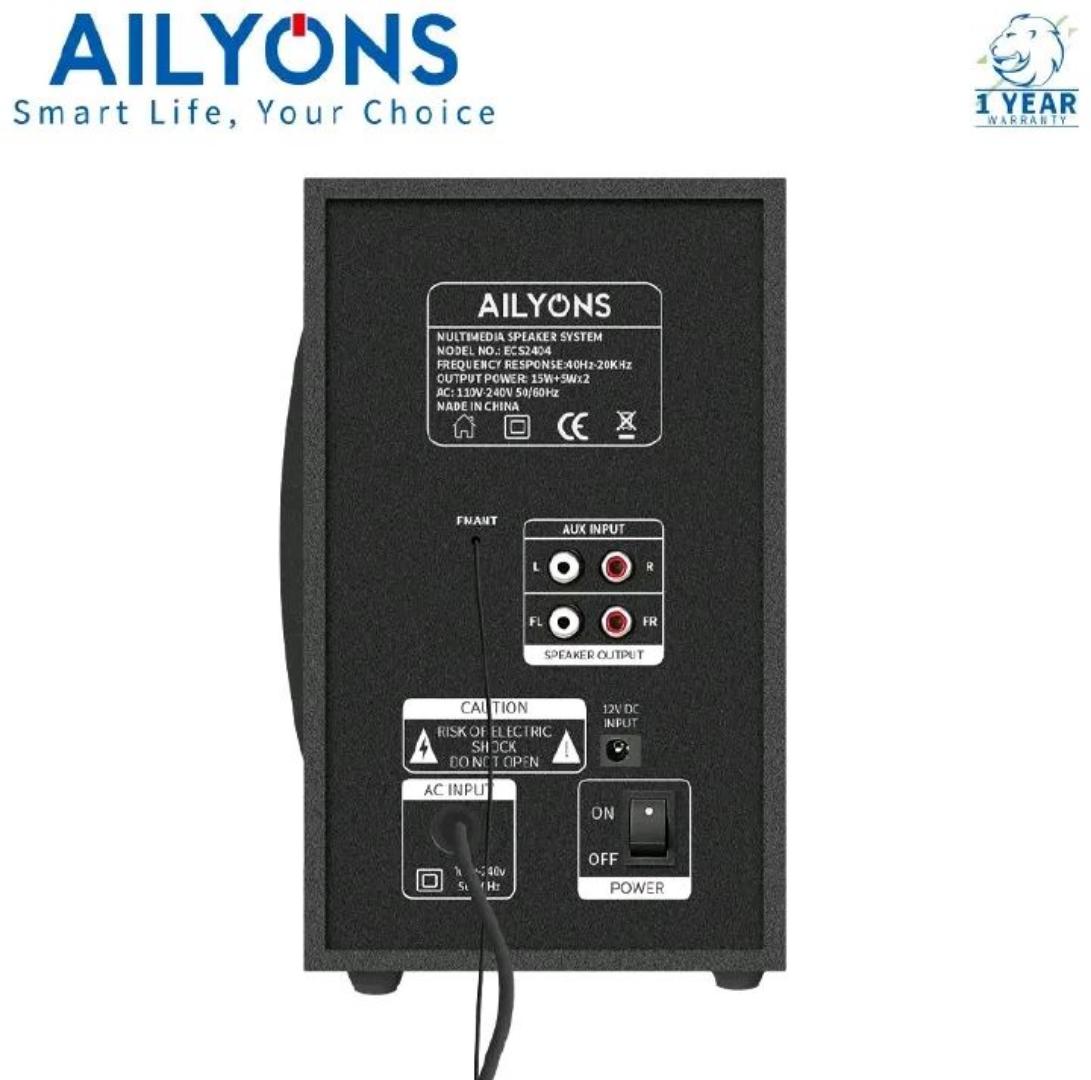 AILYONS/LYONS ECS2404/LYS2404 WOOFER speaker system with a powerful amplifier 18000PMPO. output power 25w+10w*2 speaker system