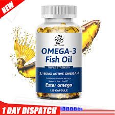 Premium Omega-3 Fish Oil Capsules with High EPA & DHA – Supports Heart Health, Brain Function, Joint Mobility, Eye Wellness & Overall Daily Vitality for Men & Women