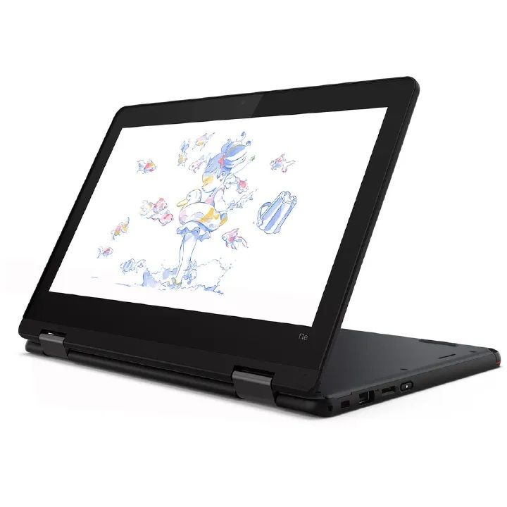 COME CHECK THIS 2 IN 1 X360 TOUCHSCREEN LIGHTWEIGHT AND PORTABLE|  IT IS THE LENOVO 11E LAPTOP COMES WITH AN INTEL PROCESSOR OF CELERON | 4GB RAM | 128SSD | 11.6 INCH REFUBRISHED (EX-UK) | FREE MOUSE