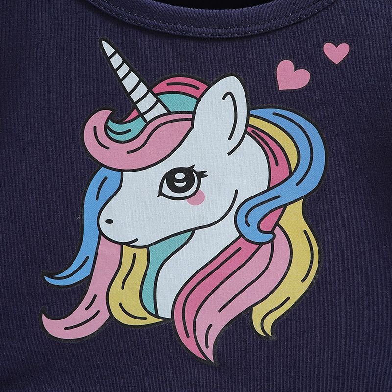 New summer girl dress children's clothing new unicorn pattern gauze princess skirt girl skirt
