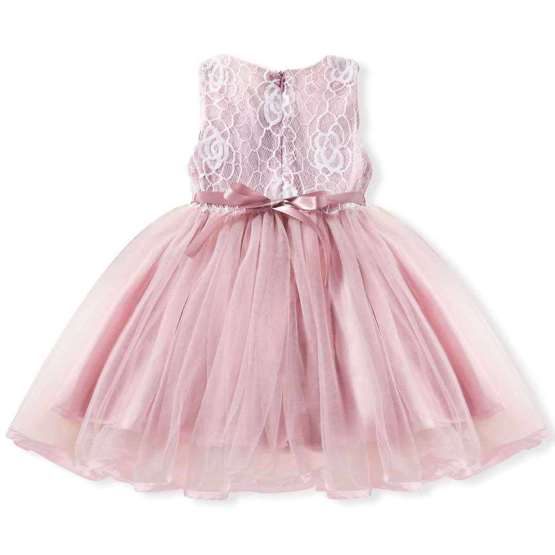 2025 Summer New Kids' Dresses Collection – Girls' Sleeveless Patchwork Lace Dress, Puff Ball Gown, Party Dress