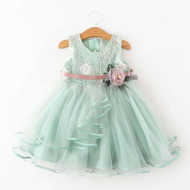 2025 Summer New Kids' Dresses Collection – Girls' Sleeveless Patchwork Lace Dress, Puff Ball Gown, Party Dress