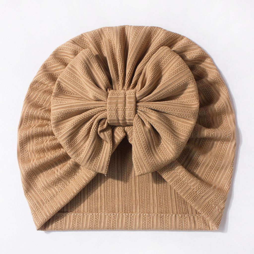 Children's fetal hats. Solid-color hats for infants. Four-way stretch. Thin summer hats. Bowknot pullover hats.baby