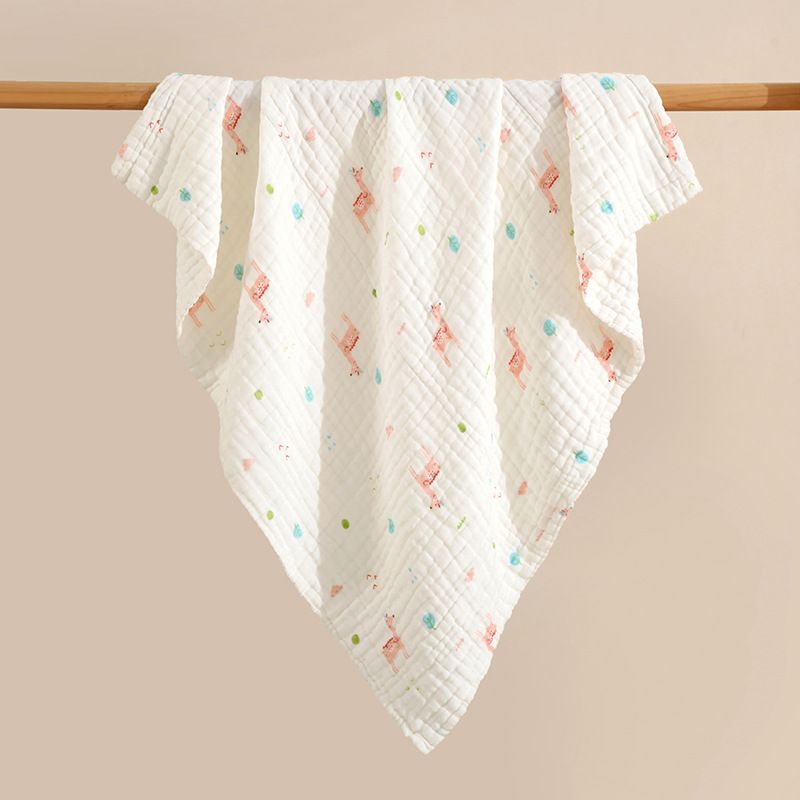 New 6-Layer Pure Cotton Gauze Baby Bath Towel - High-Density Combed Cotton Swaddle Blanket, Multi-Functional Summer Coverlet for Newborns