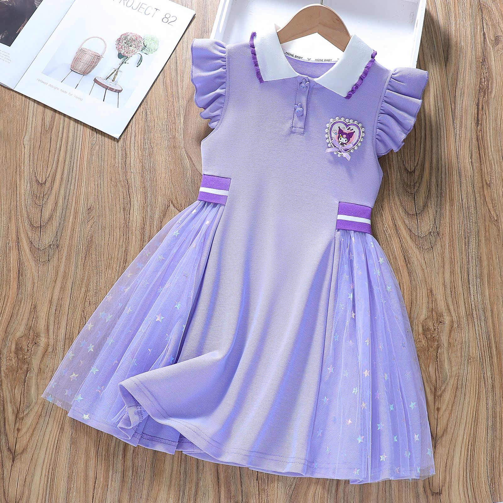 2025 Summer New Girls' Princess Dress.Stylish Short-Sleeve Dress for Kids  Little Girl's Polo Dress