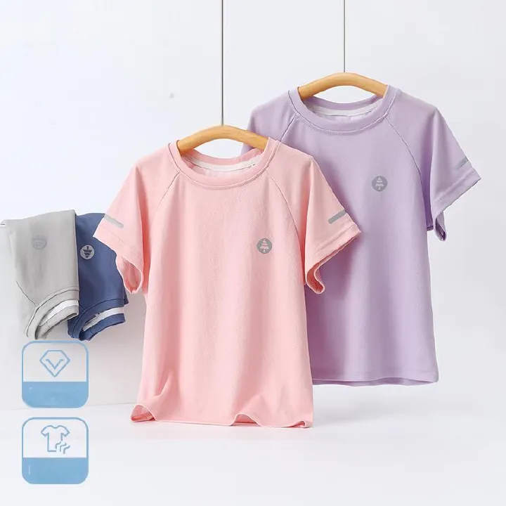 Summer girls quick-drying T-shirt children's sports short-sleeved T-shirt