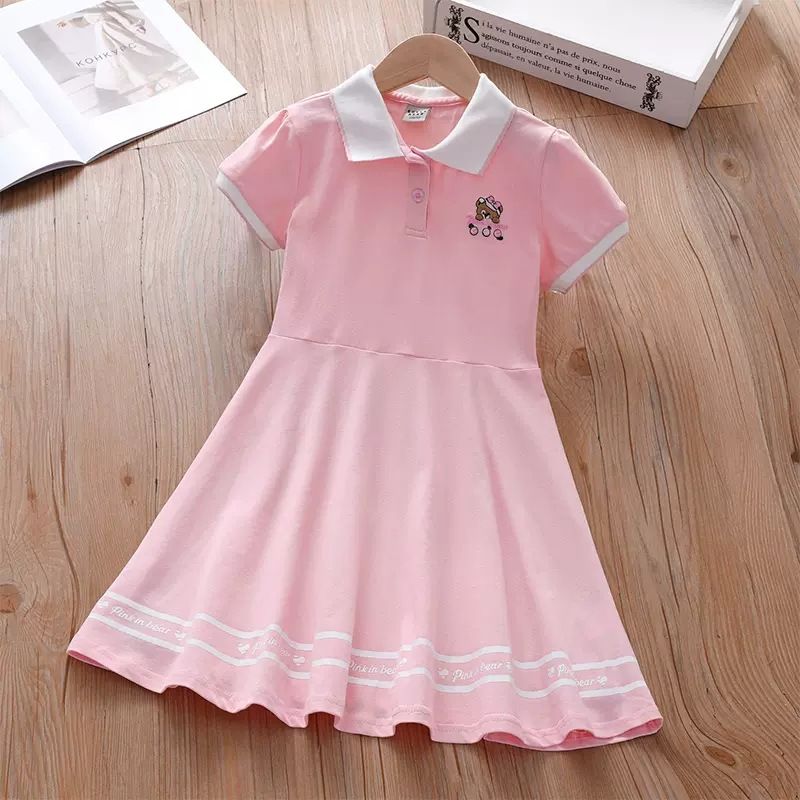 2025 New Summer Girls' Dresses Stylish Kids Fashion Girls Summer Preppy Princess Dresses Children Summer Skirts Colorful Breathable Comfortable