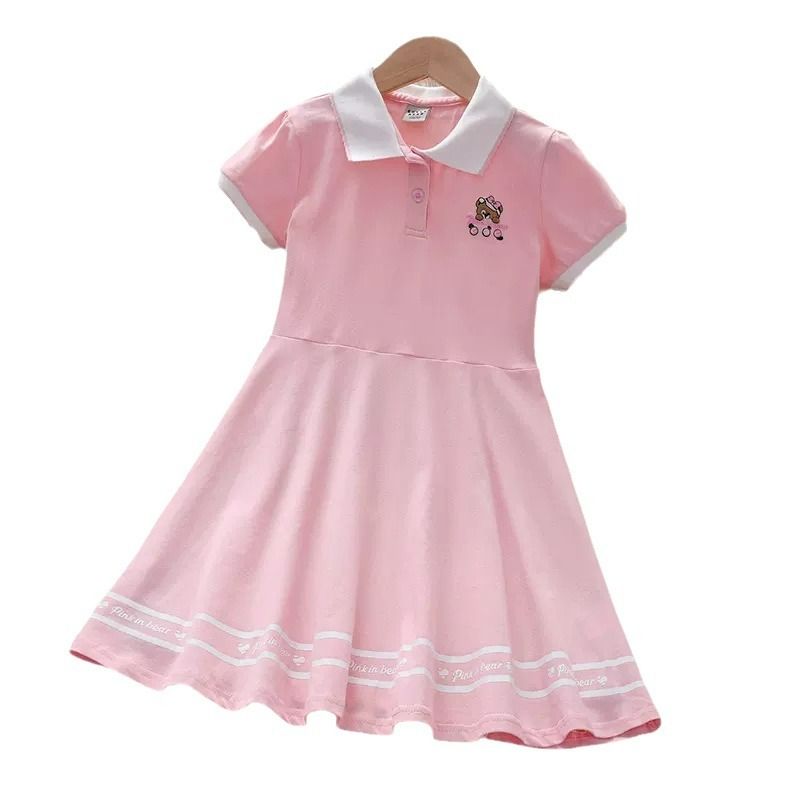 2025 New Summer Girls' Dresses Stylish Kids Fashion Girls Summer Preppy Princess Dresses Children Summer Skirts Colorful Breathable Comfortable