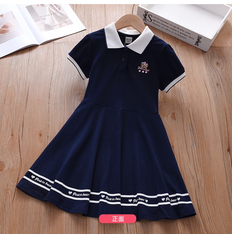 2025 New Summer Girls' Dresses Stylish Kids Fashion Girls Summer Preppy Princess Dresses Children Summer Skirts Colorful Breathable Comfortable
