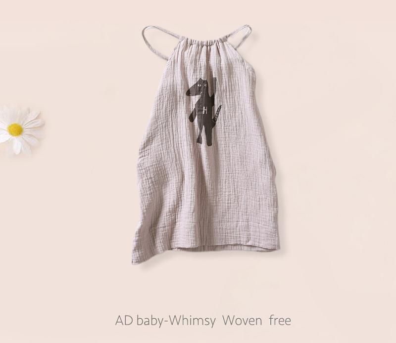 New Summer Kids' Clothing Girls' Sling Dresses Comfortable Cotton Princess Casual Skirts Comfortable and Versatile