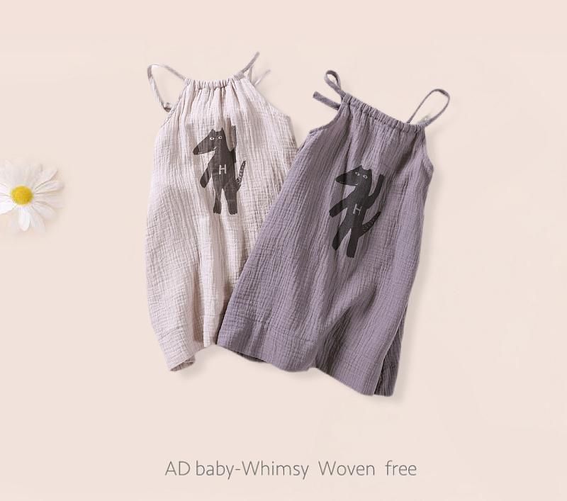 New Summer Kids' Clothing Girls' Sling Dresses Comfortable Cotton Princess Casual Skirts Comfortable and Versatile