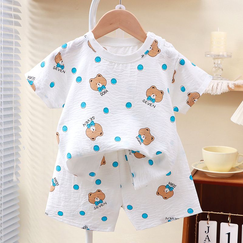 New Children's Short-Sleeve Sets Home Leisure Wear Kids' Half-Sleeve Shorts