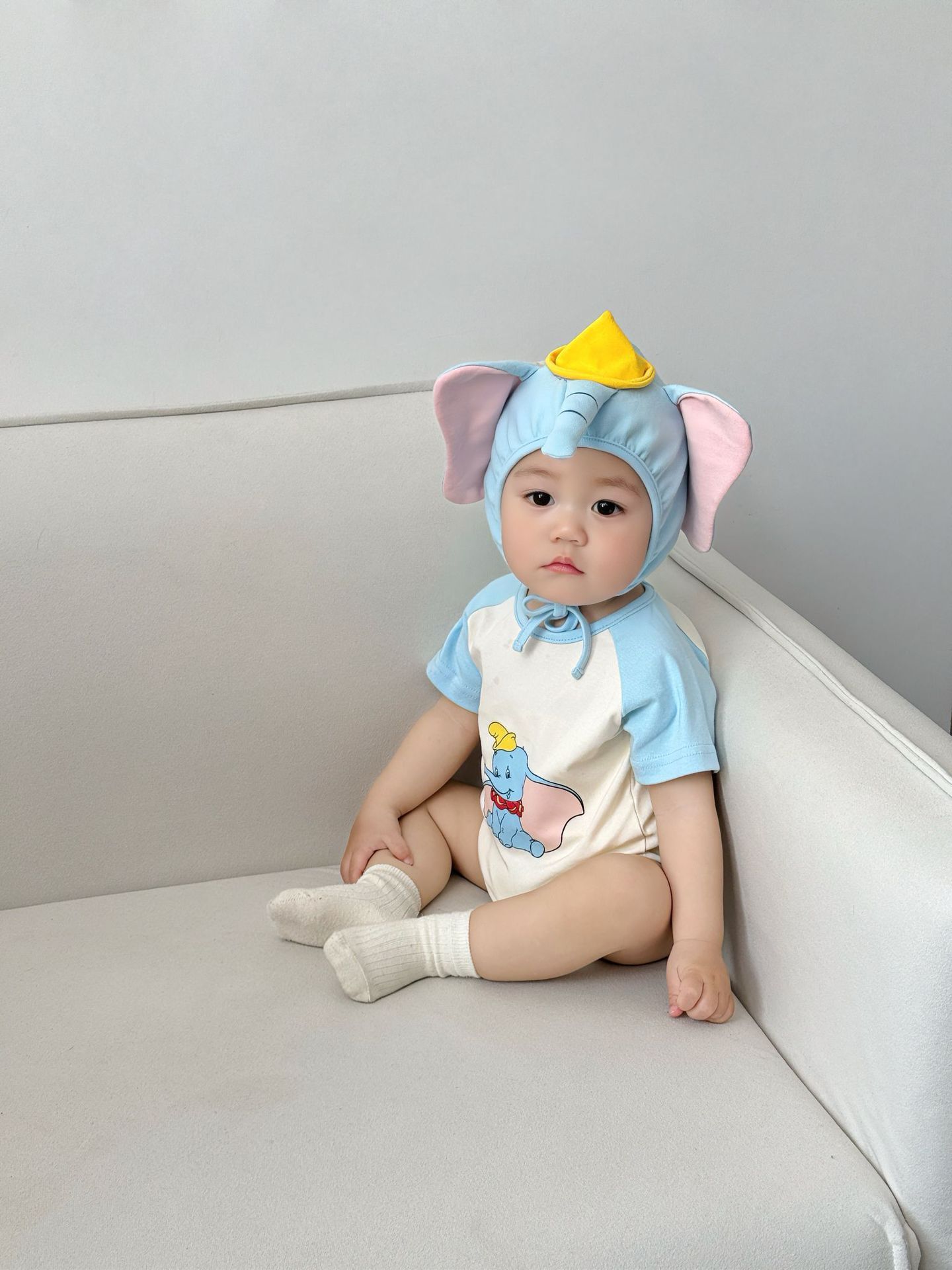 25 summer baby jumpsuit elephant modeling baby short sleeve children's bag fart suit