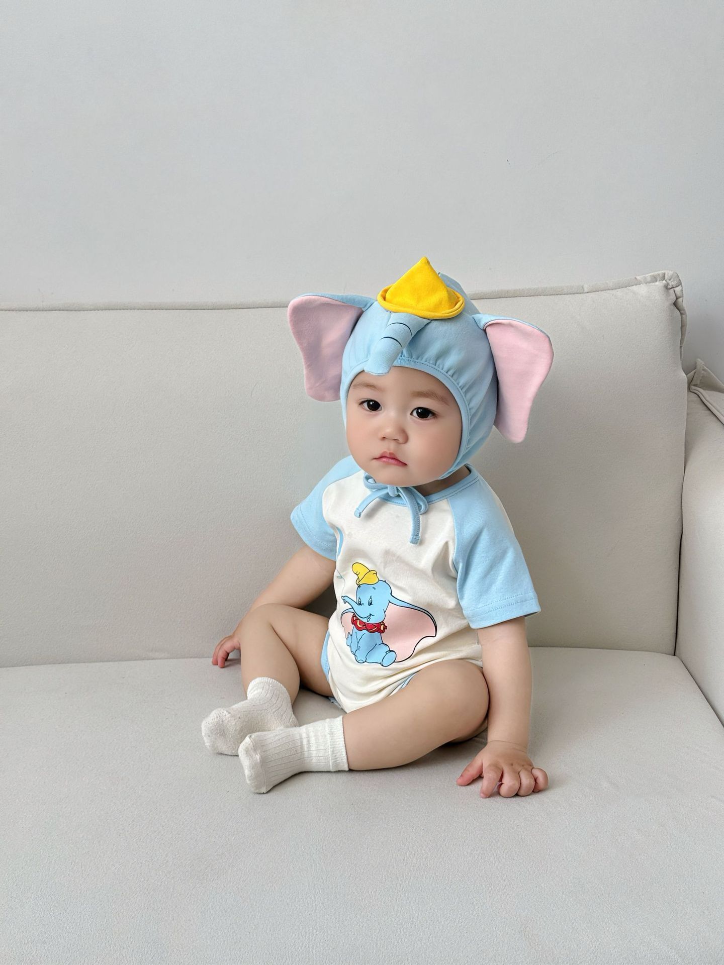 25 summer baby jumpsuit elephant modeling baby short sleeve children's bag fart suit
