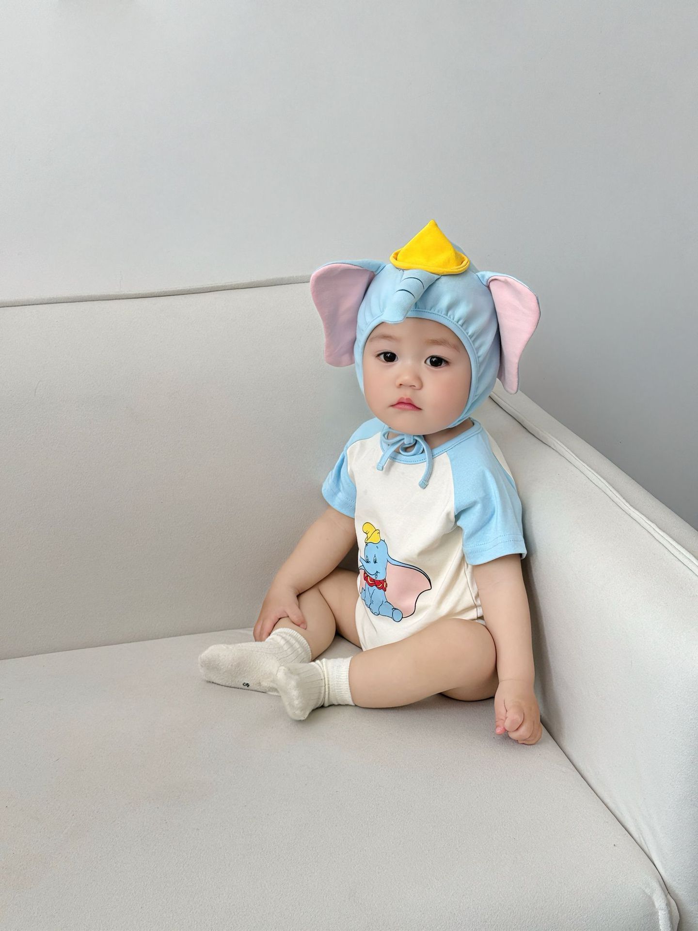 25 summer baby jumpsuit elephant modeling baby short sleeve children's bag fart suit