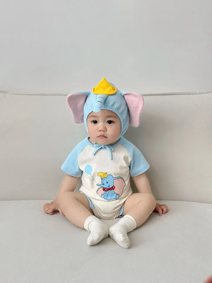 25 summer baby jumpsuit elephant modeling baby short sleeve children's bag fart suit