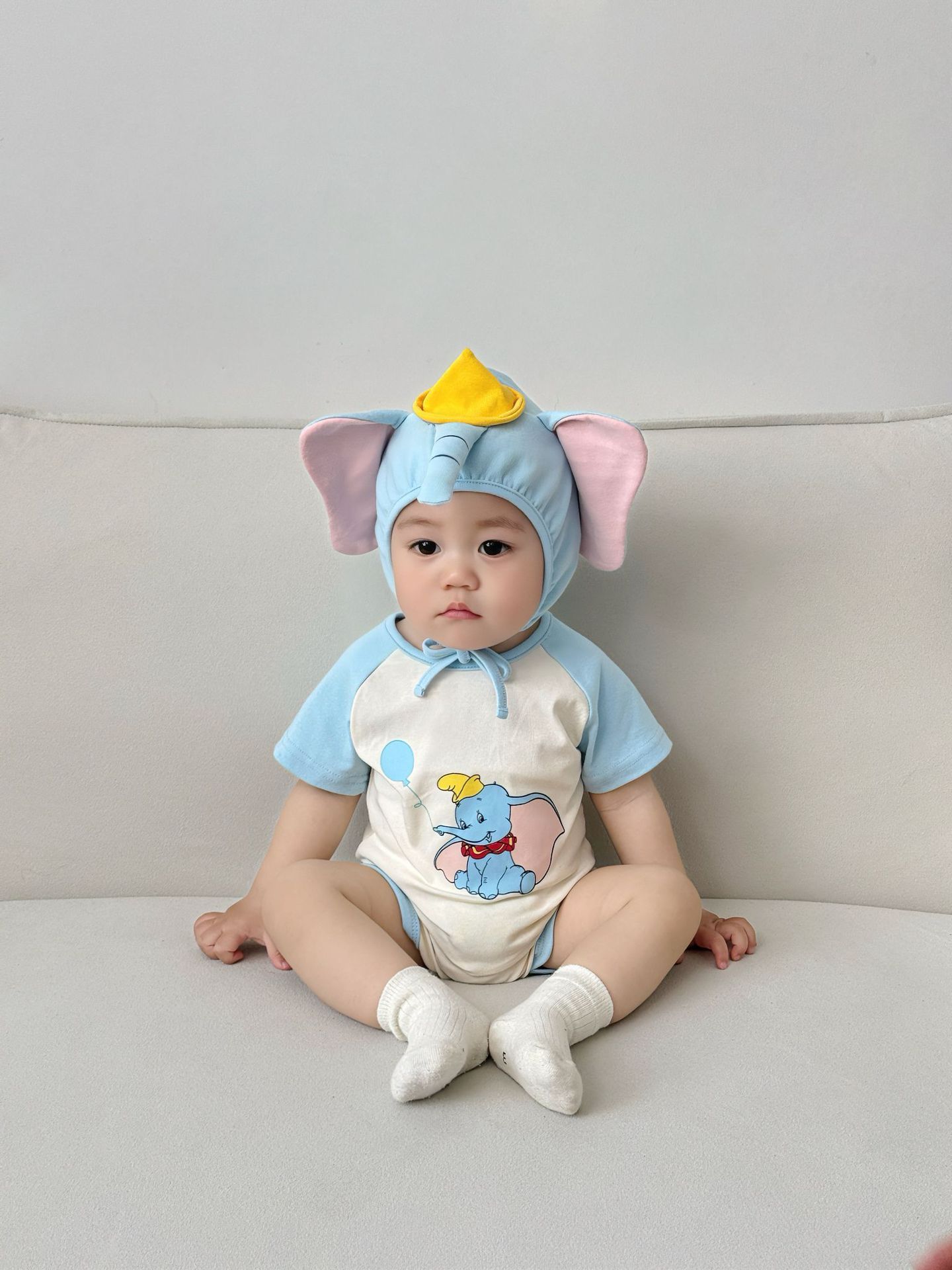 25 summer baby jumpsuit elephant modeling baby short sleeve children's bag fart suit