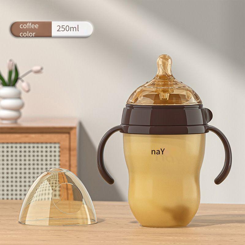 New all-silicone bottle wide-bore newborn baby is soft against flatulence, choking and falling