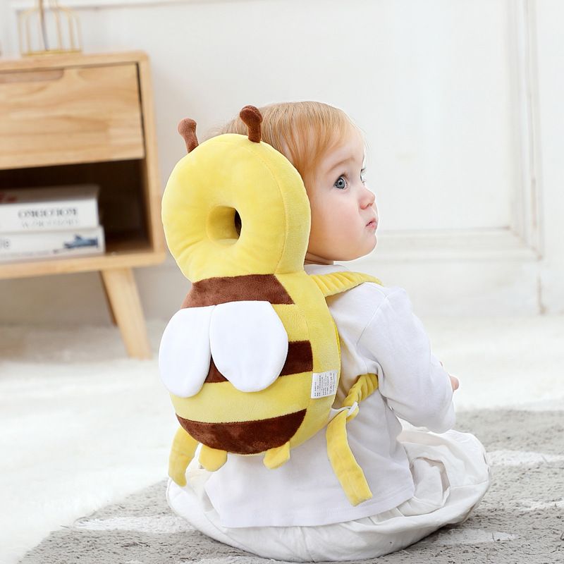 New infant toddler fall-proof headrest breathable head pad bee-shaped head protection fall-proof hat