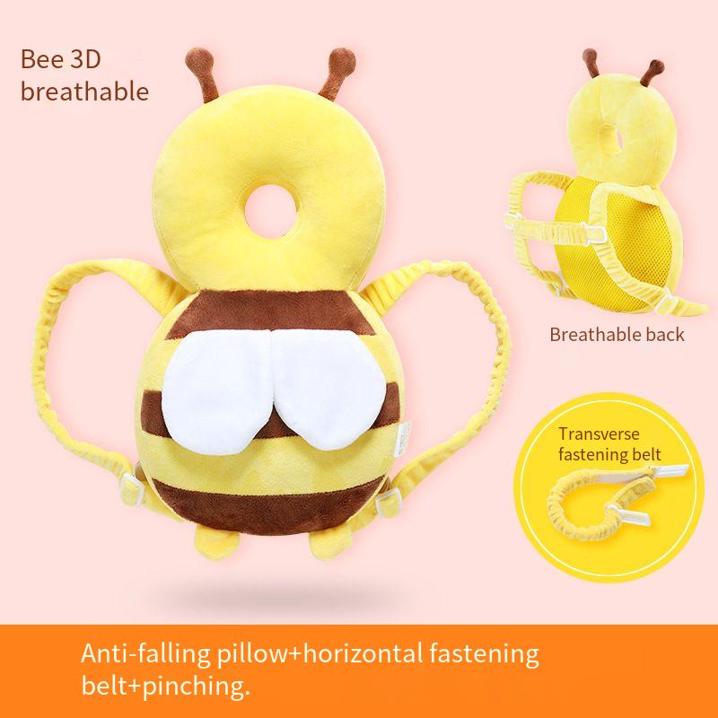 New infant toddler fall-proof headrest breathable head pad bee-shaped head protection fall-proof hat