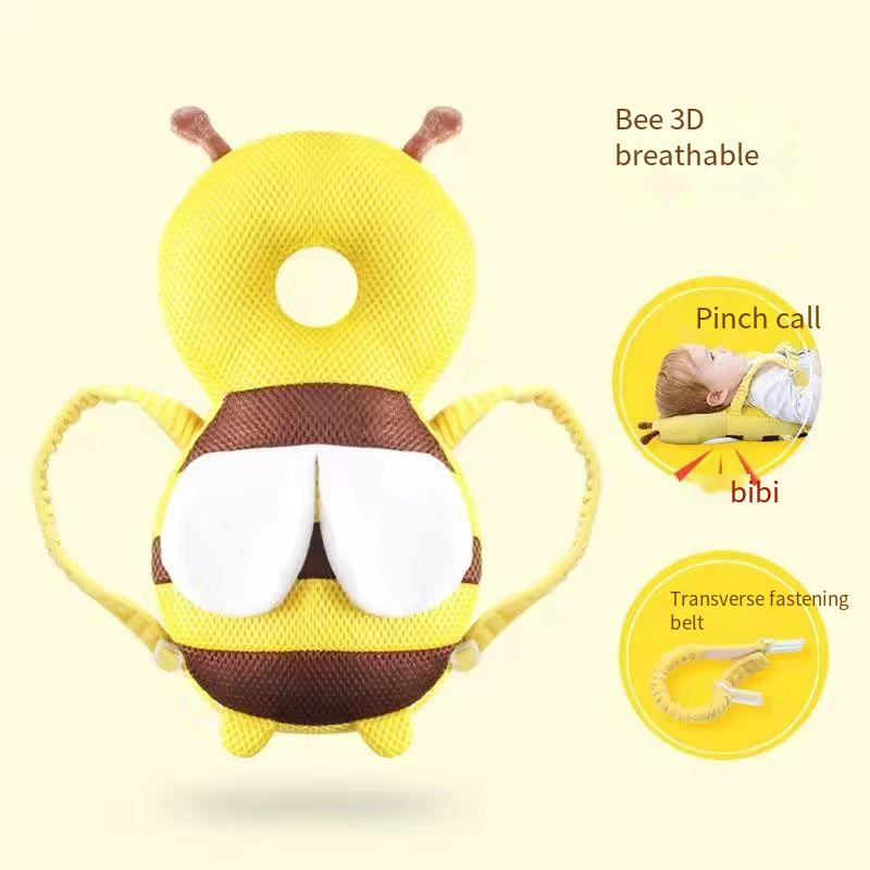 New infant toddler fall-proof headrest breathable head pad bee-shaped head protection fall-proof hat