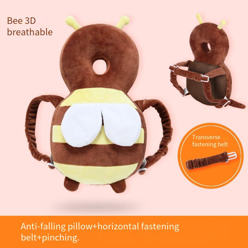 New infant toddler fall-proof headrest breathable head pad bee-shaped head protection fall-proof hat