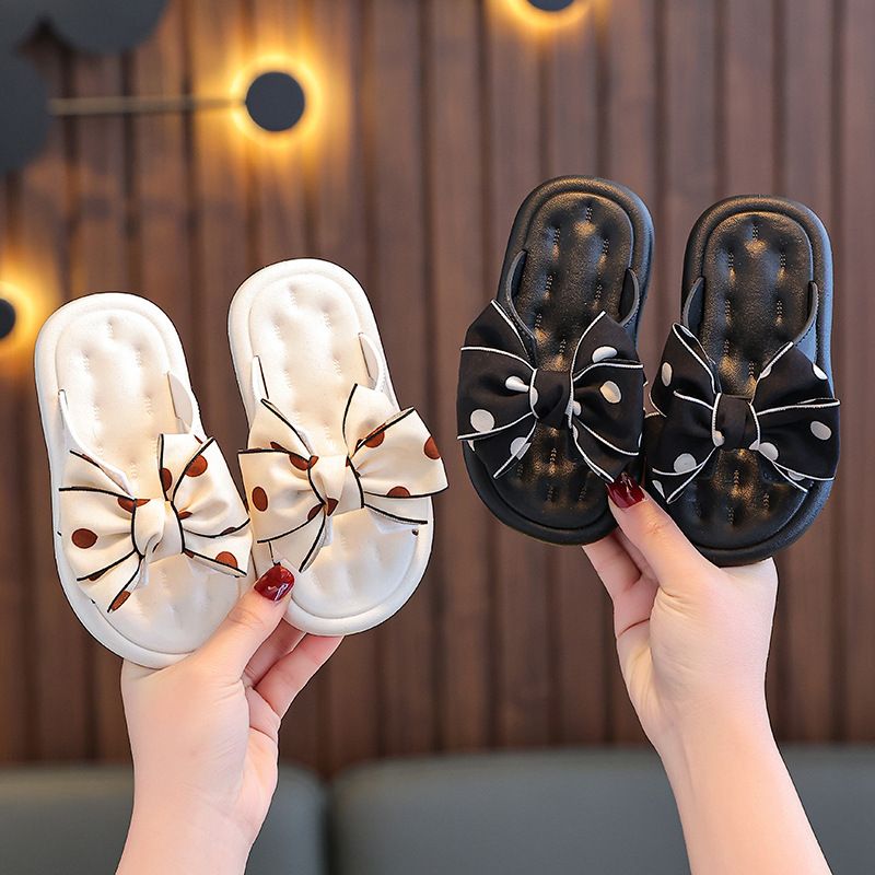 Slippers girls 2025 new big bow platform slippers girls and children wear slippers.