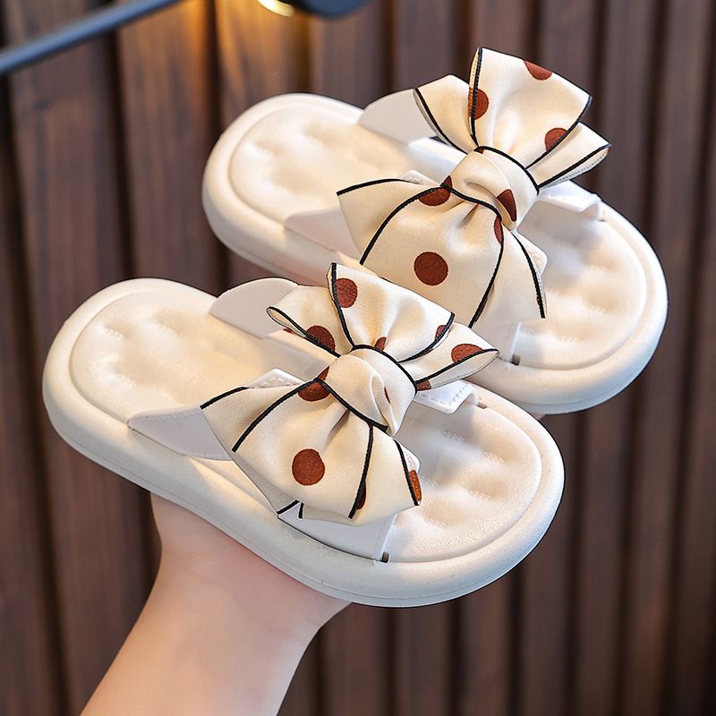 Slippers girls 2025 new big bow platform slippers girls and children wear slippers.