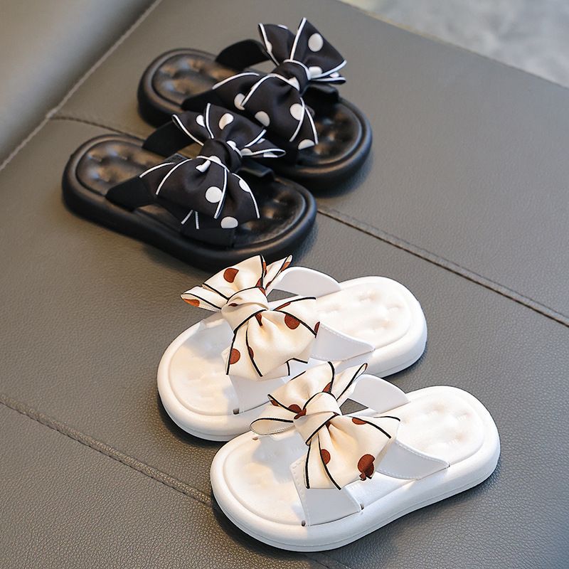 Slippers girls 2025 new big bow platform slippers girls and children wear slippers.