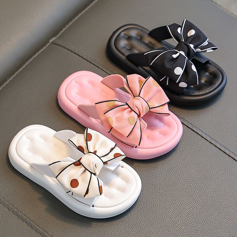 Slippers girls 2025 new big bow platform slippers girls and children wear slippers.
