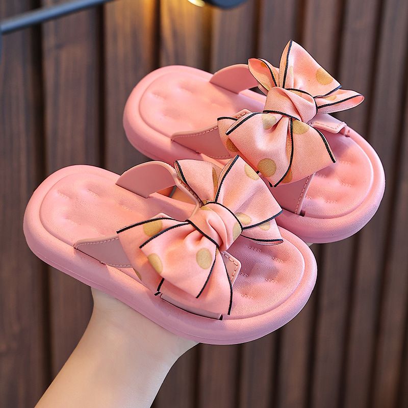Slippers girls 2025 new big bow platform slippers girls and children wear slippers.