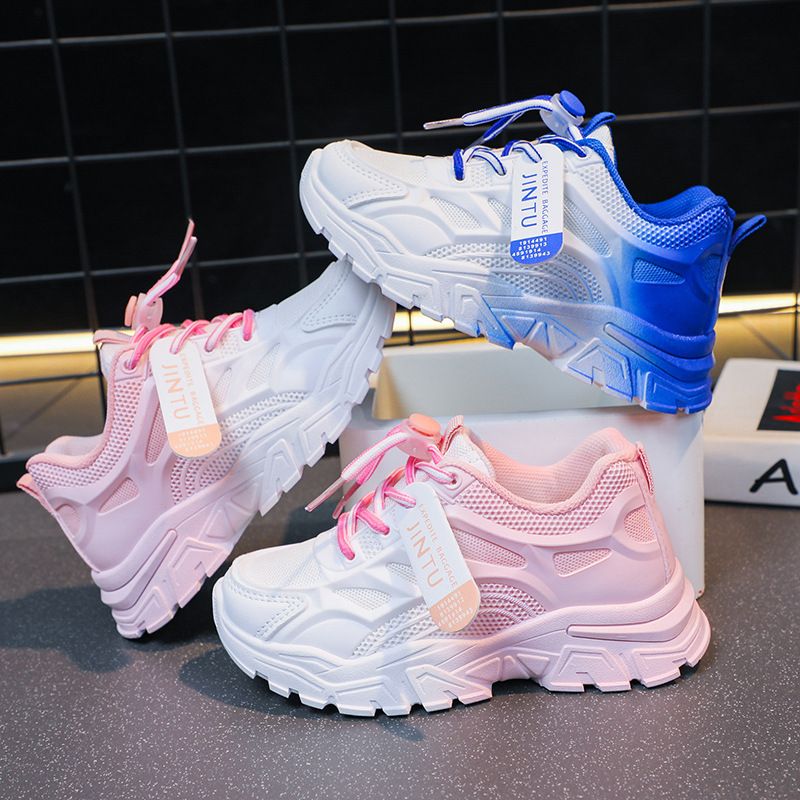 Girls' sports shoes are breathable. New Korean children's net shoes, small white shoes and soft soles for girls' running shoes in summer