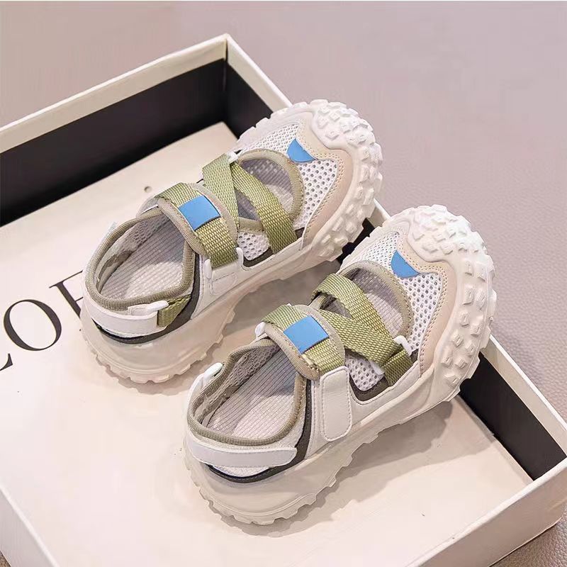 Girls' Sandals 2025 Summer New Children's Sports Shoes Baotou Sandals Boys' Sandals Hollow Fashion Beach Shoes