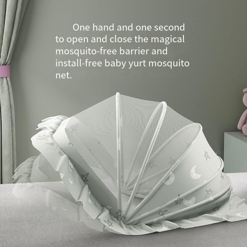 New baby mosquito net cover baby cot full-cover anti-mosquito cover special bottomless mosquito net for children to fold.