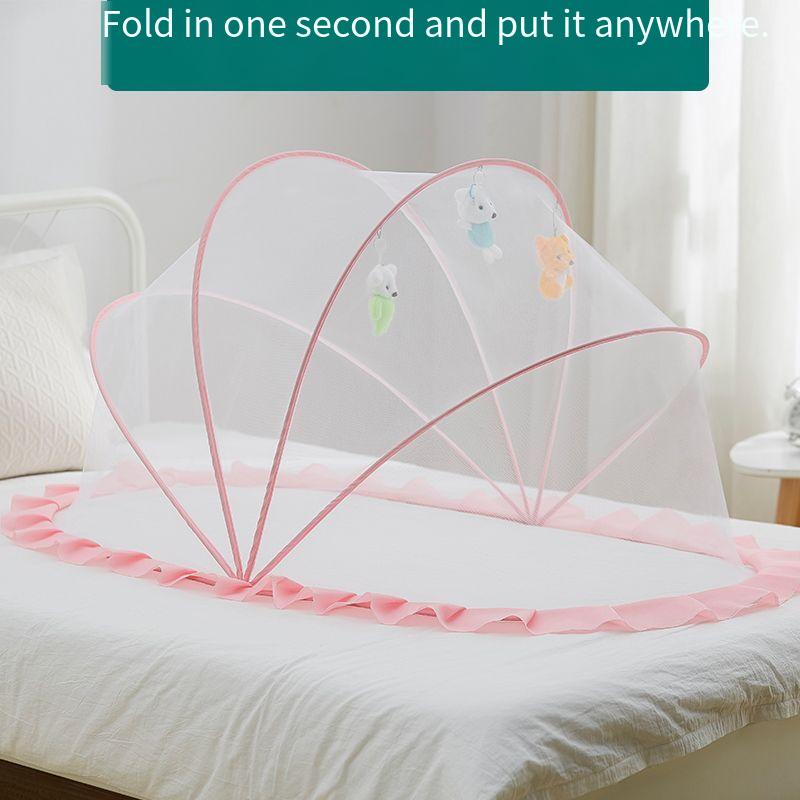 New baby mosquito net cover baby cot full-cover anti-mosquito cover special bottomless mosquito net for children to fold.