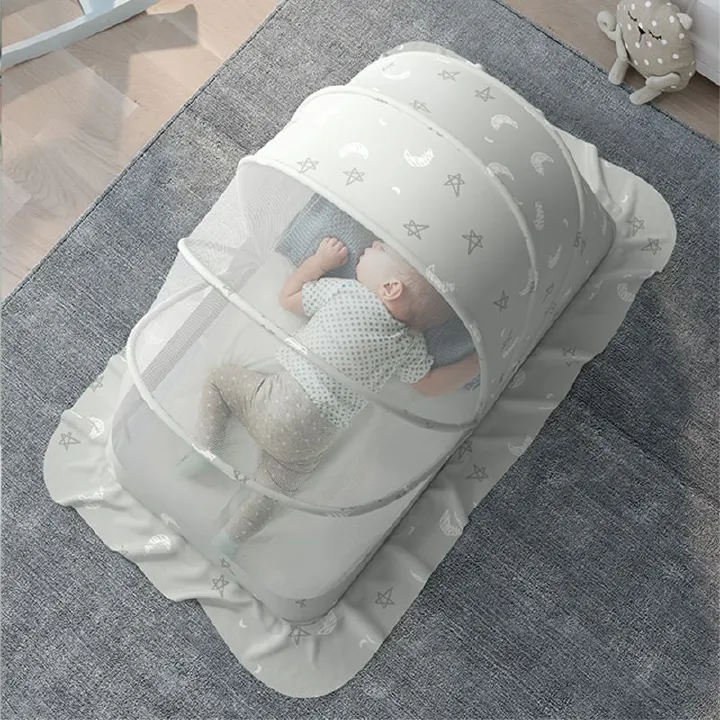 New baby mosquito net cover baby cot full-cover anti-mosquito cover special bottomless mosquito net for children to fold.