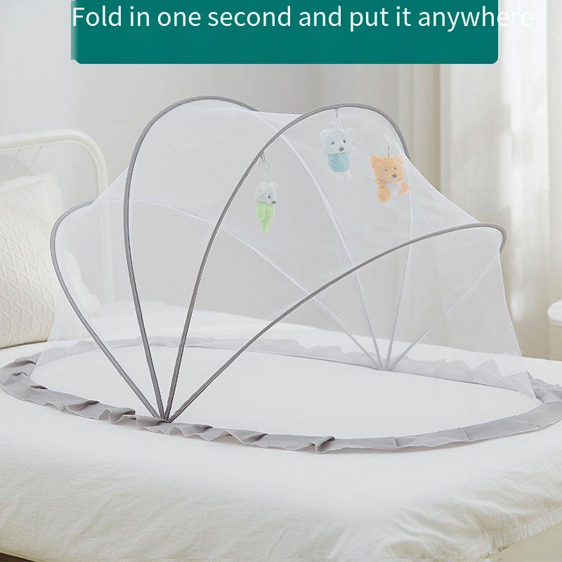 New baby mosquito net cover baby cot full-cover anti-mosquito cover special bottomless mosquito net for children to fold.