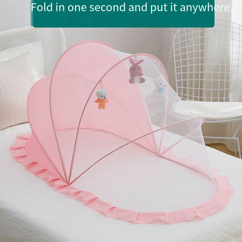 New baby mosquito net cover baby cot full-cover anti-mosquito cover special bottomless mosquito net for children to fold.