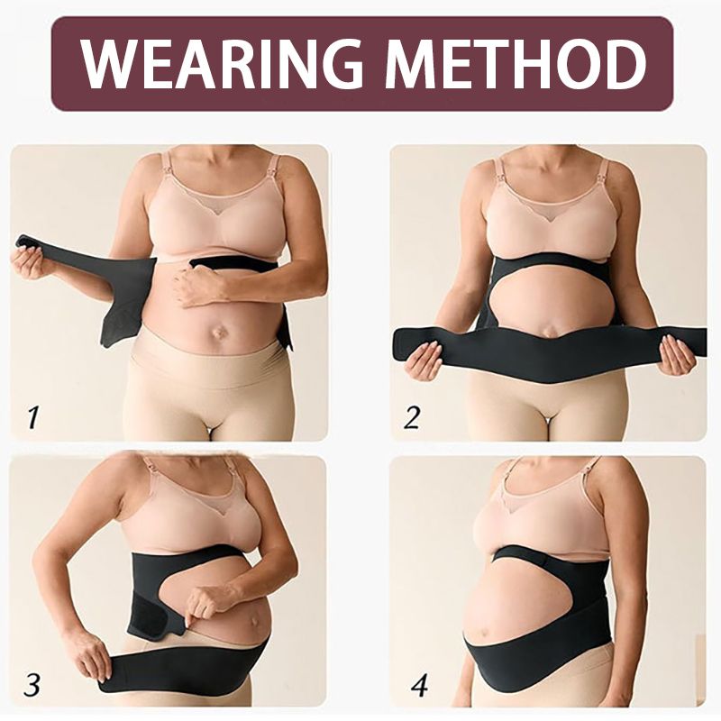 1Pc Belly Bands for Pregnant Women, One-Piece & Portable Pregnancy Belly-Adjustable Maternity Belt For Round/High-Carrying Belly
