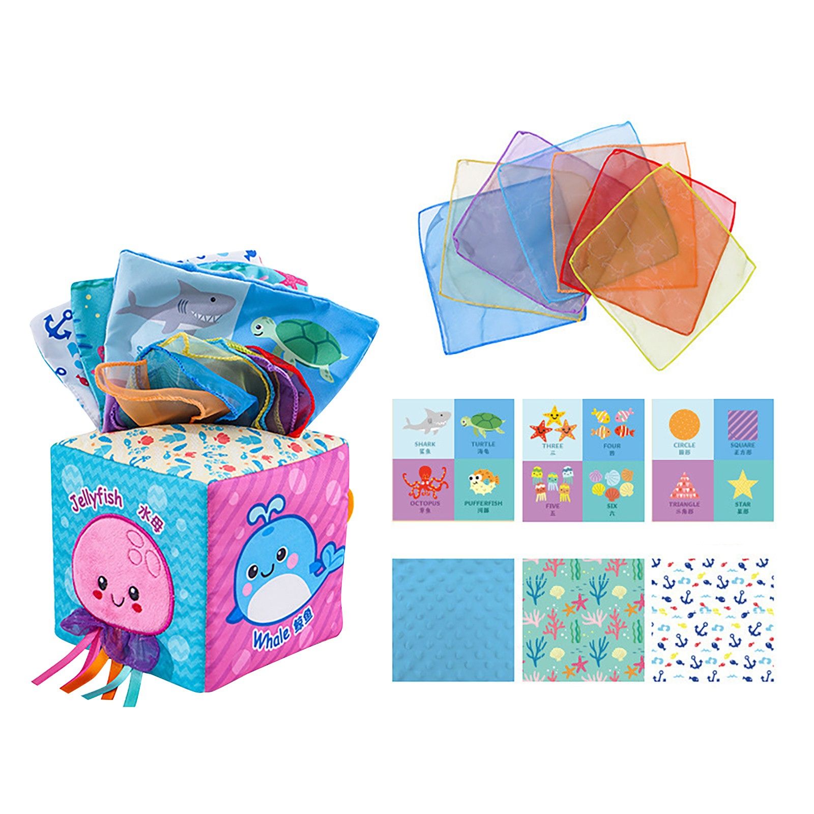 Baby Montessori Toy Magic Tissue Box Cotton Educational Learning Activity Sensory Toy For Kids Finger Exercising Busy Board Game