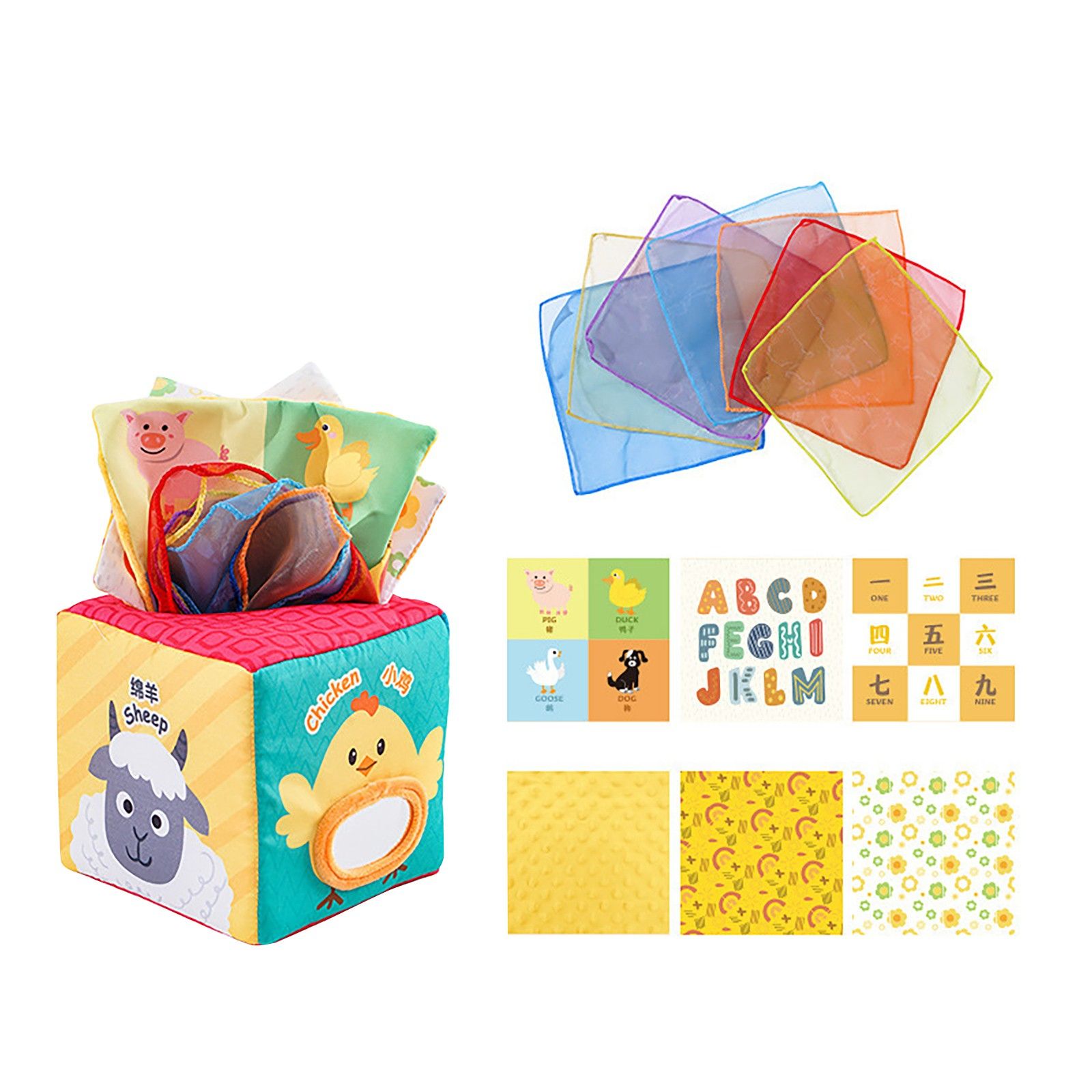 Baby Montessori Toy Magic Tissue Box Cotton Educational Learning Activity Sensory Toy For Kids Finger Exercising Busy Board Game