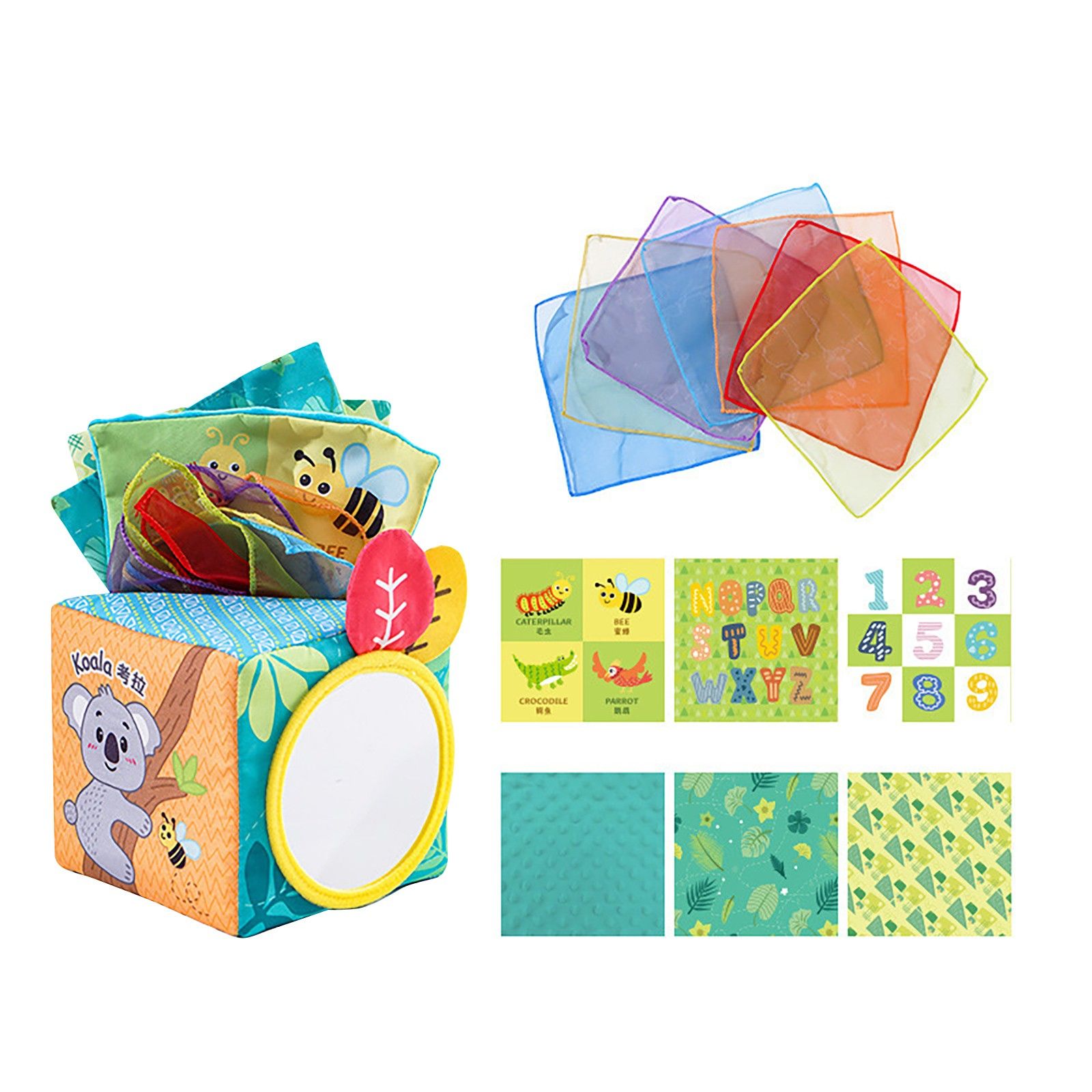 Baby Montessori Toy Magic Tissue Box Cotton Educational Learning Activity Sensory Toy For Kids Finger Exercising Busy Board Game