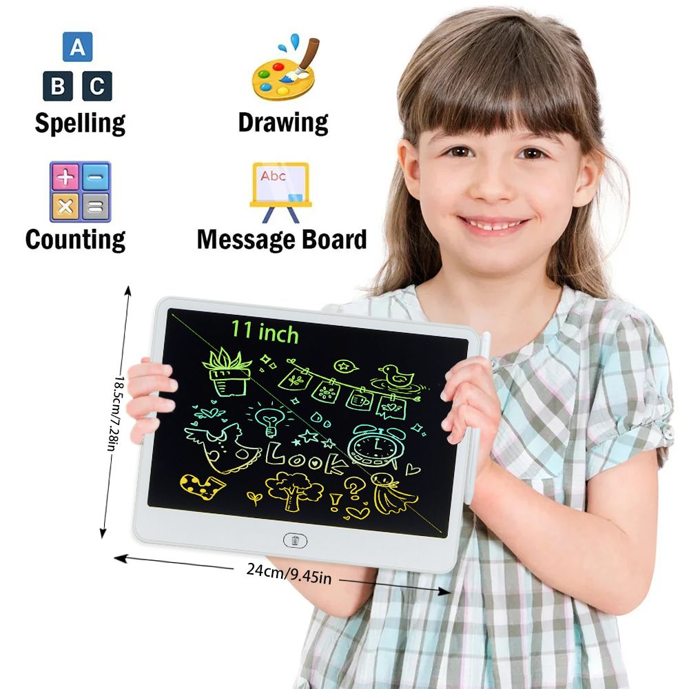 16/13/11 Inch LCD Writing Board Drawing tablet Kids Writing Painting Children Educational Toys for 3 4 5 6 7 8 Years Girls Boys