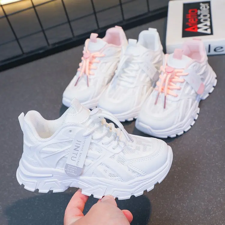 New Spring Summer Comfortable Breathable Running Shoes Children's Sneakers Student White Shoes Kids Casual Shoes