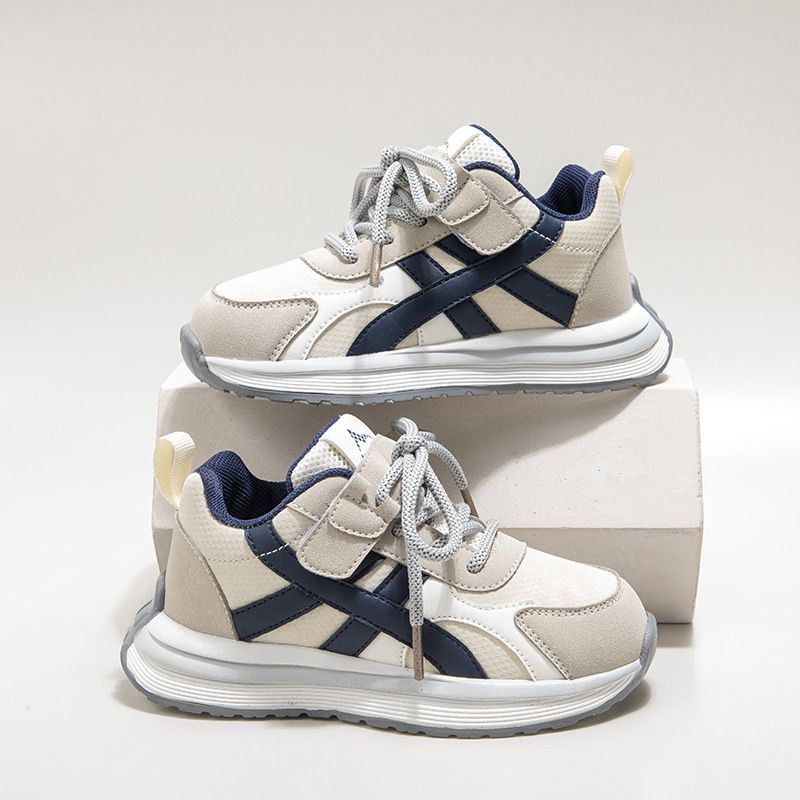 New Kids  Patchwork Sneakers Child Non-slip Shoes Girl Boys Hook Loop Autumn Children's Walk Runing Trainers 26-37