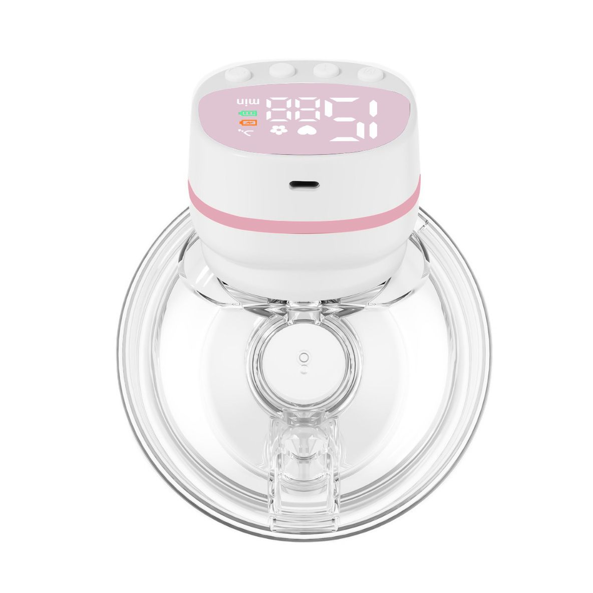 Hands Free Wearable Electric Breast Pump 5 Modes 15 Levels Wearable Breastpump Leak-Proof BPA Free Low Noise Breastfeeding