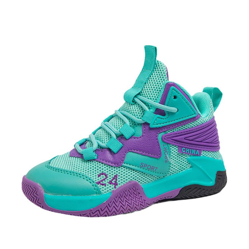 New boys' basketball shoes, children's mesh breathable sneakers, boys' casual shoes and children's running shoes