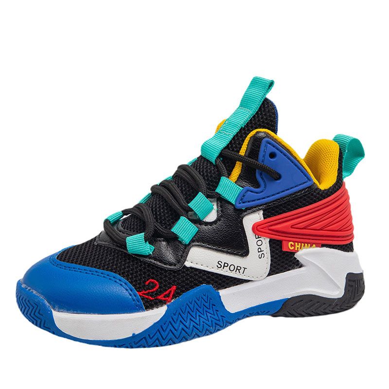 New boys' basketball shoes, children's mesh breathable sneakers, boys' casual shoes and children's running shoes
