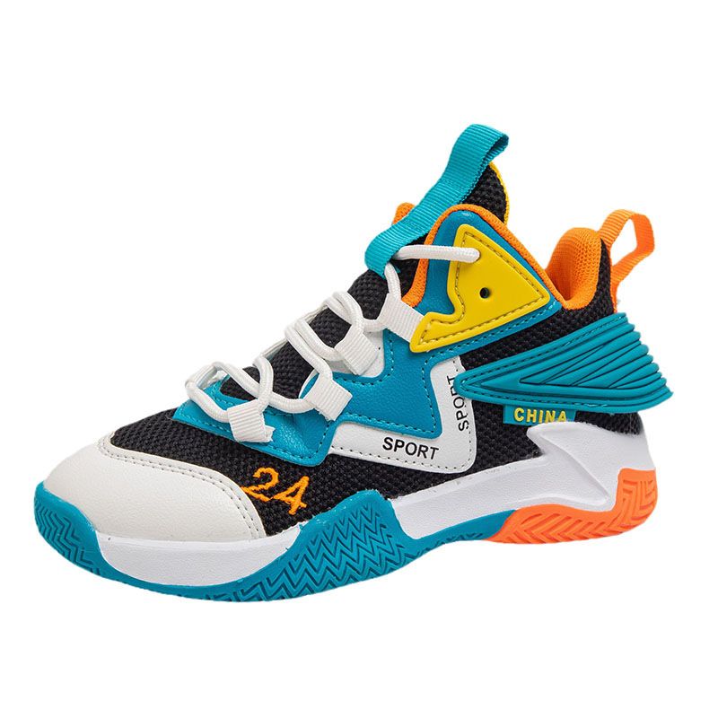 New boys' basketball shoes, children's mesh breathable sneakers, boys' casual shoes and children's running shoes